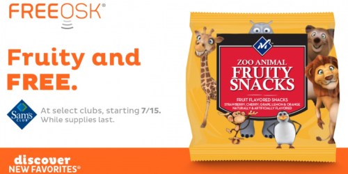 Sam’s Club Members: FREE Zoo Animal Fruity Snacks Sample