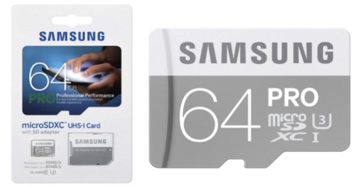 Samsung 64GB PRO Class 10 Micro SDXC Card with Adapter