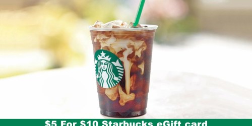 Groupon: $10 Starbucks eGift Card ONLY $5 (Available for Select Email Subscribers Only)