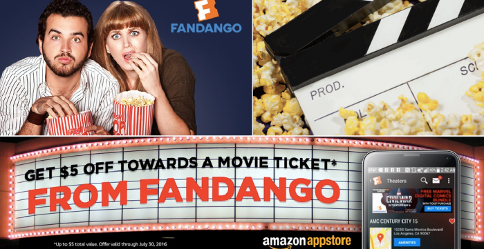 Free $5 Fandango Movie Ticket - Amazon Underground