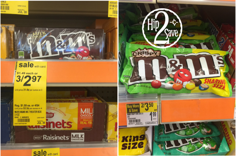 Walgreens SIX Packages of M&M's Candies ONLY 2.97 (Just 50¢ Each)