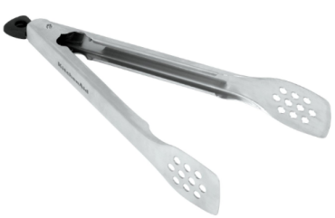 KitchenAid 2pc Stainless Steel Silicone One-Handed Locking Tongs 
