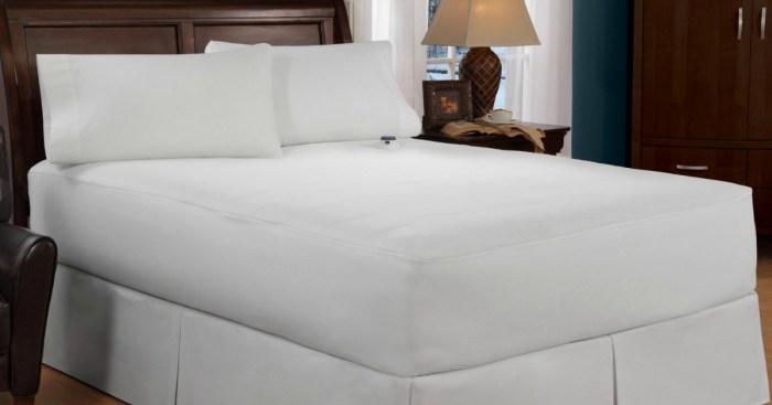 california king bed heated mattress pad