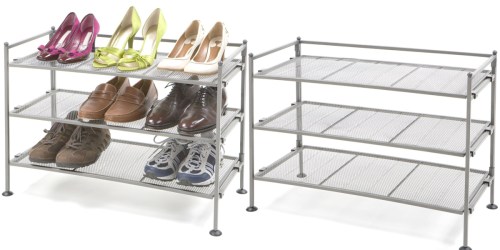 Seville Classics 3-Tier Shoe Utility Rack ONLY $20.99 (Regularly $29.99)