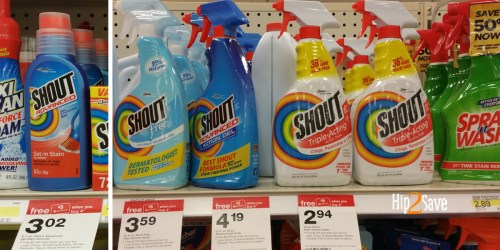 Target: Shout Triple Acting Sprays Only 75¢ Each (After $5 Gift Card)