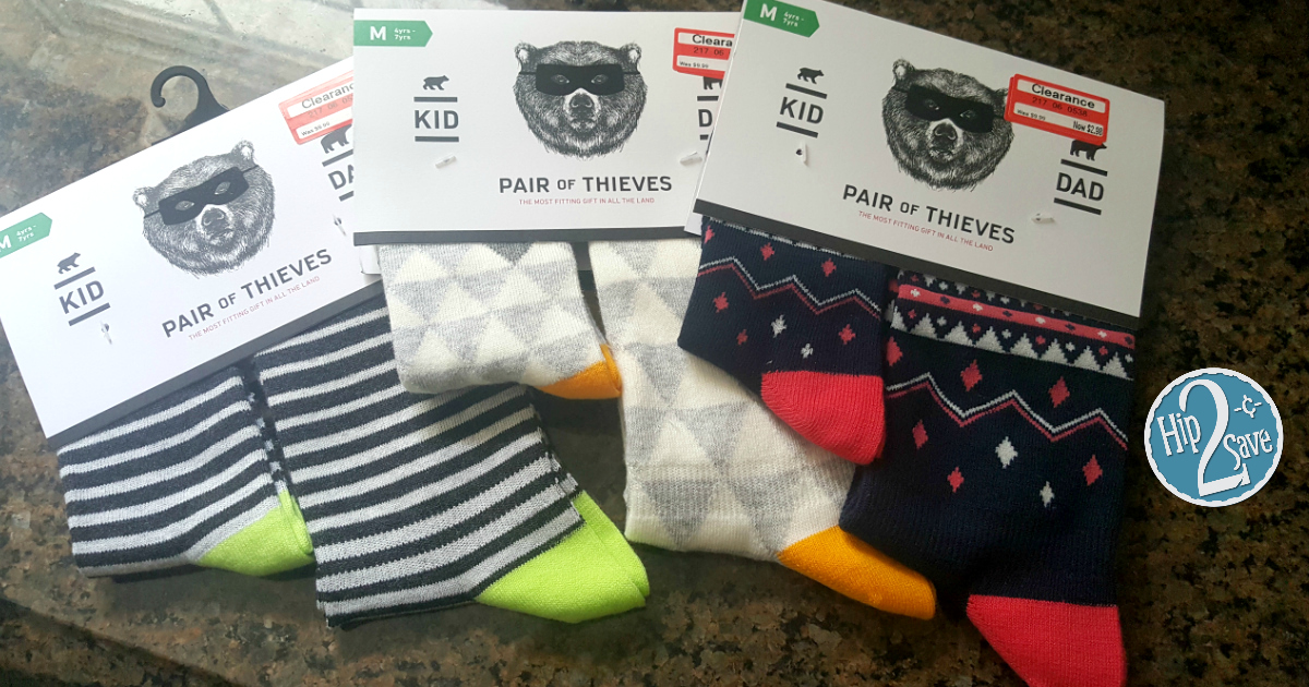 Target Clearance Kid/Dad Pair of Thieves Socks Possibly Only 2.38