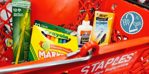 Staples: Ticonderoga Pencils 12-Packs ONLY 90¢, Crayola Markers Only 18¢ & More