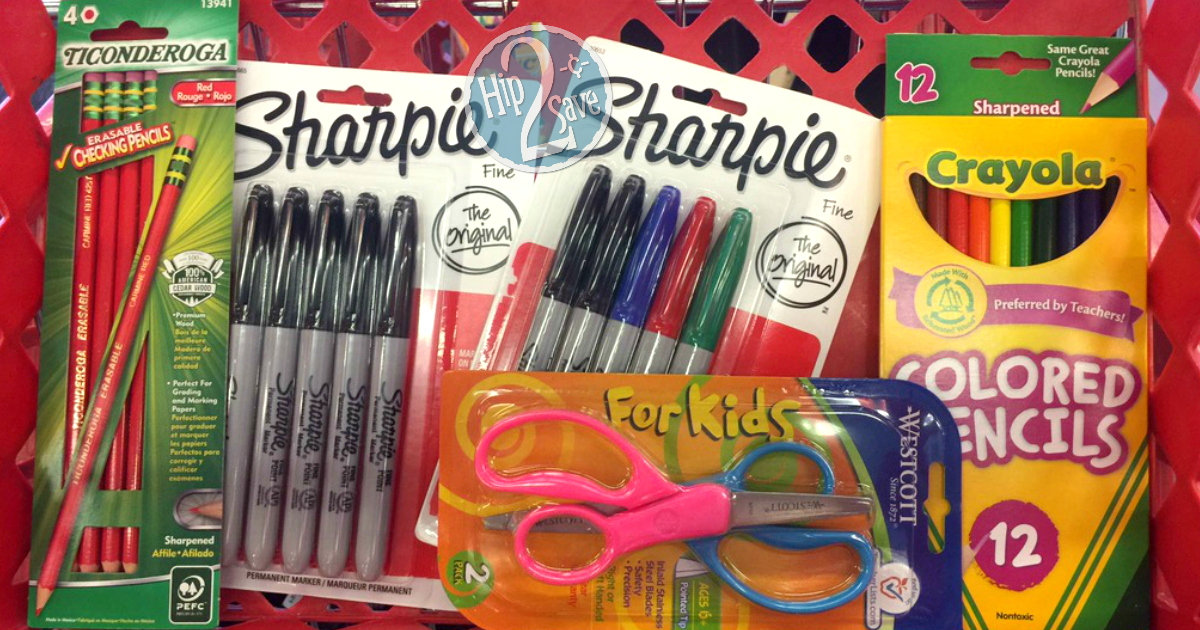 Staples: Sharpie Marker 5-Packs 70¢, Crayola Colored Pencils 12-Count ...