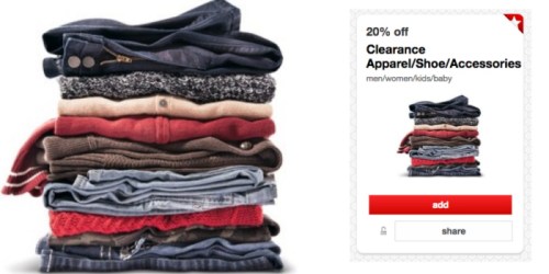 Target: 20% off Clearance Apparel, Shoes & Accessories for The Whole Family