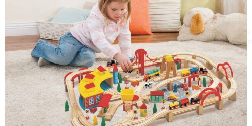 Walmart: 145-Piece Wooden Train Play Set Only $59.97 Shipped (Regularly $126.65)