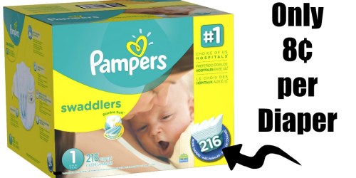 Amazon Family: Extra 35% Off Pampers = Swaddlers Diapers ONLY 10¢ Each Shipped