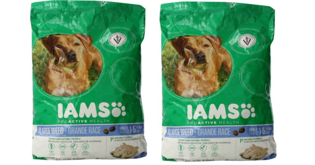 Amazon IAMS ProActive Health Adult Dry Dog Food 15lb Bag Only 8.47