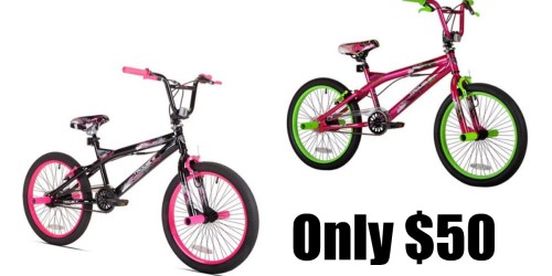 Walmart: Girl’s 20″ BMX Bike Only $50 (Regularly $99)