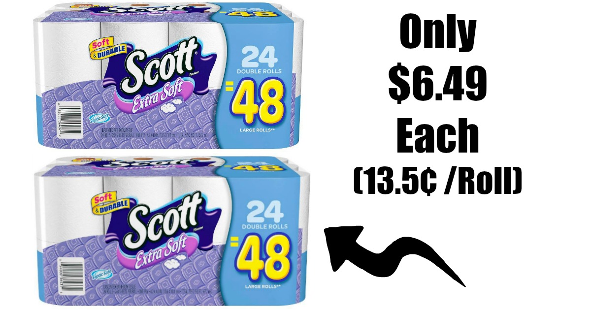 Target Scott Extra Soft Toilet Paper Only 13.5¢ Per Single Roll + Nice