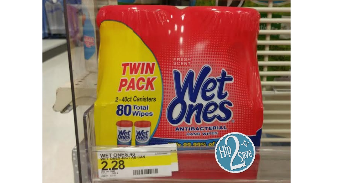 Target Wet Ones Wipes 40 Count Containers Only 64¢ Each (After
