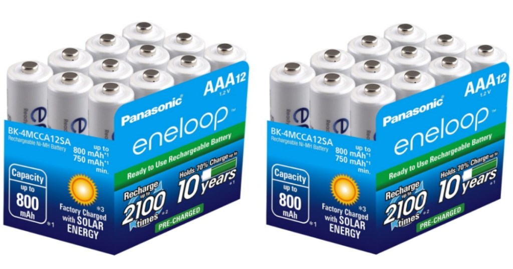 Panasonic 12-pack AAA eneloop Rechargeable Batteries