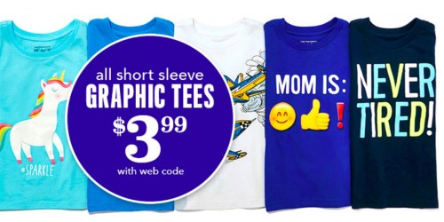 The Children’s Place: Graphic Tees Only $3.99 Shipped + BIG Savings on Clearance