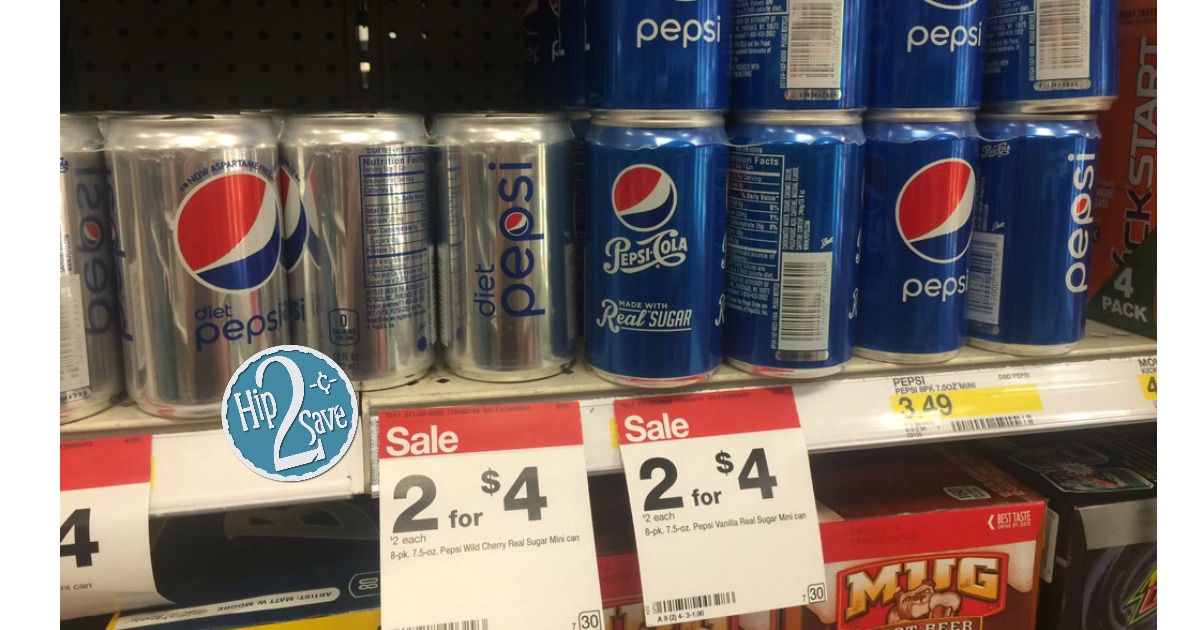 Target: Pepsi Mini Can 8-Packs Only $1.50