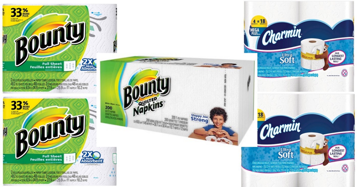 New Bounty & Charmin Coupons = Bounty Paper Towels Only 77¢ Per Roll at