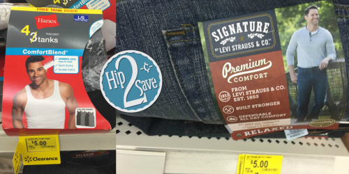 Walmart Clearance: Men’s Levi Jeans & Hanes 4pk Tanks Possibly Only $5 (Reg. Up to $20.96) + More