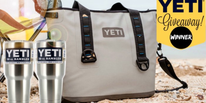 Congratulations to the Hip2Save Giveaway Winner of $500 Yeti Prize Package!
