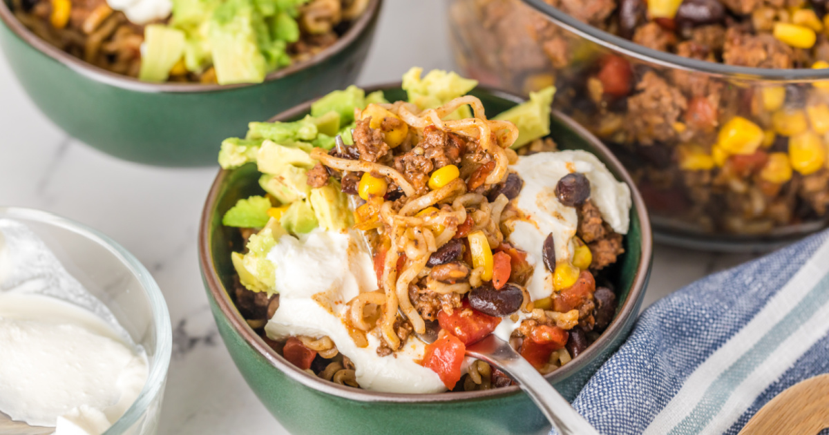 Ramen Noodle Taco Bowls | Hip2Save Official Recipe
