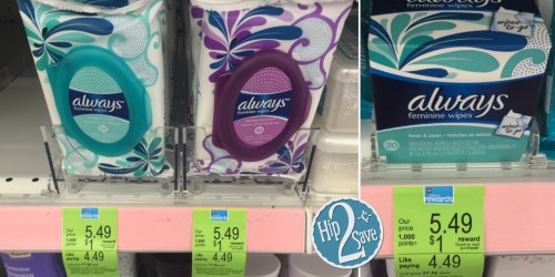 Walgreens: Always Feminine Wipes ONLY $1.49 After Digital Coupon (Regularly $5.49)