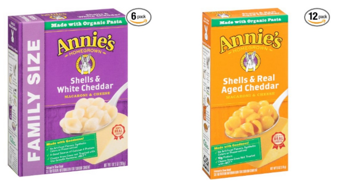 Amazon Annie's Organic Mac & Cheese Family Size SIX Pack Only 11