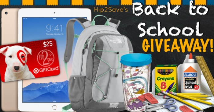 Back to School Giveaway Hip2Save