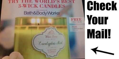 Bath & Body Works: Free 3-Wick Candle W/ ANY Purchase (a $22.99 Value!) – Check Your Mailbox