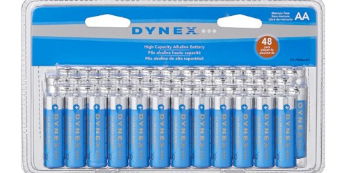 Best Buy: Highly Rated Dynex Batteries 48-Count Packs ONLY $5.99 (Regularly $13.99)