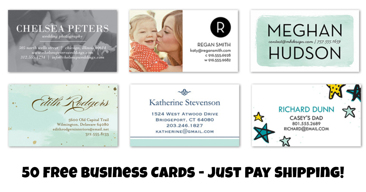 Shutterfly: Set of 50 Custom Business Cards Only $4.99 Shipped ...