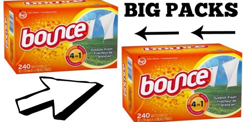 Target: Bounce Dryer Sheets 240-Count BIG Packs Only $4.56 Each (50% Off)