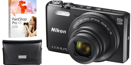 Nikon Coolpix Camera, Leather Case & PaintShop Pro X8 Only $89 Shipped (Factory Refurbished)