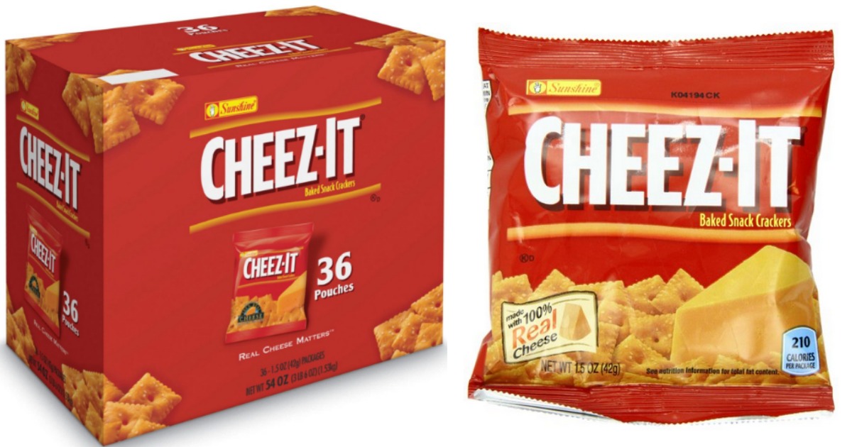Amazon Kellogg's CheezIt Baked Single Serve Snack Cracker Packs Only