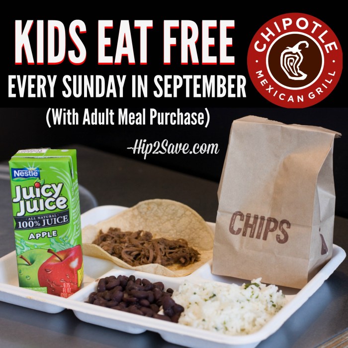 Chipotle Kids Eat Free