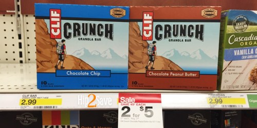 Target: Clif Bar Crunch 10 Count Box Only $1.50