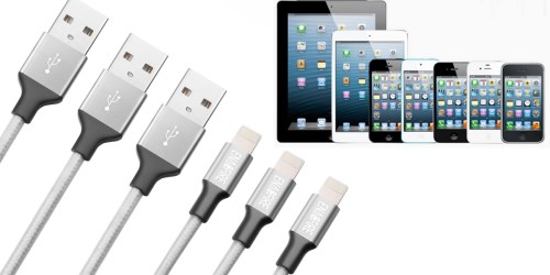 Amazon: Lightning to USB Cables for Apple Devices 3 Piece Set Only $9.99 (Just $3.33 Per Cable)