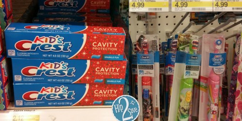 Target Cartwheel: New Crest, Oral-B & Aquafresh Offers = 84¢ Kid’s Crest Toothpaste & More