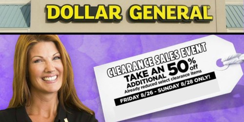 Dollar General: Extra 50% Off Clearance Items (Starting 8/26, In-Store & Online)