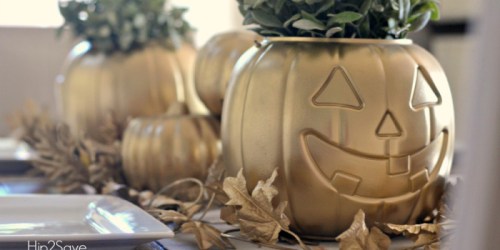 Transform a Dollar Store Pumpkin into THIS with Spray Paint…
