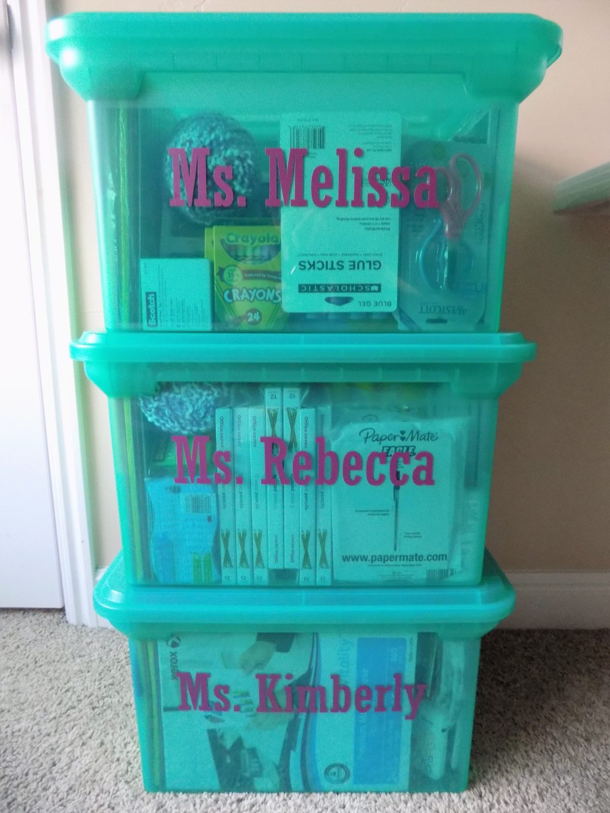 Back To School Classroom Donation Totes