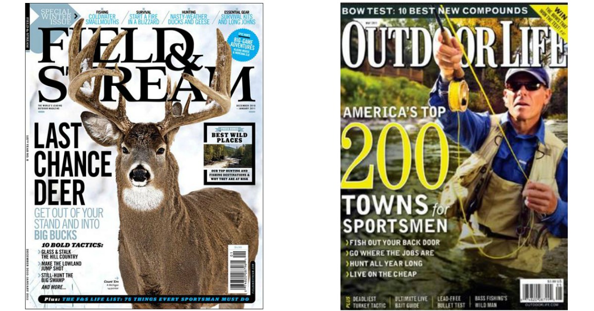 Free Subscriptions to Field & Stream and Outdoor Life Magazines