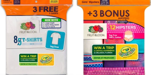 Target.com: Fruit of the Loom Kids’ T-Shirt & Underwear Bonus Packs ONLY $5.99 (Reg. $9.39)