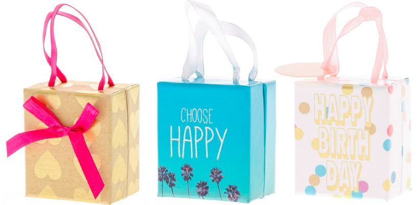 gift boxes at Claire's
