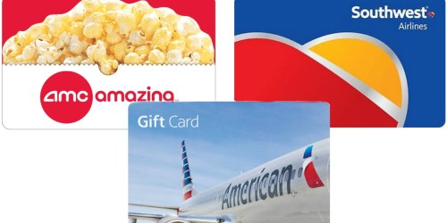 BIG Savings on Gift Cards (Including AMC, Southwest Airlines & More)