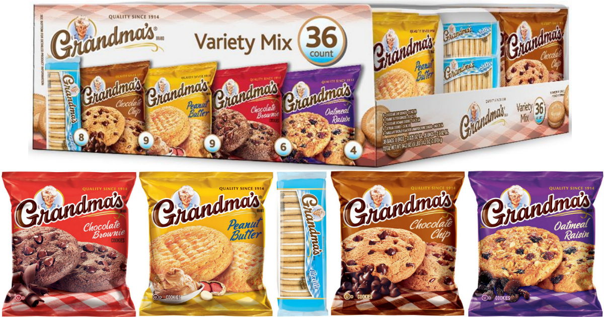 Staples Grandma's Cookies 36Count Variety Pack Only 9.99 (Just 28