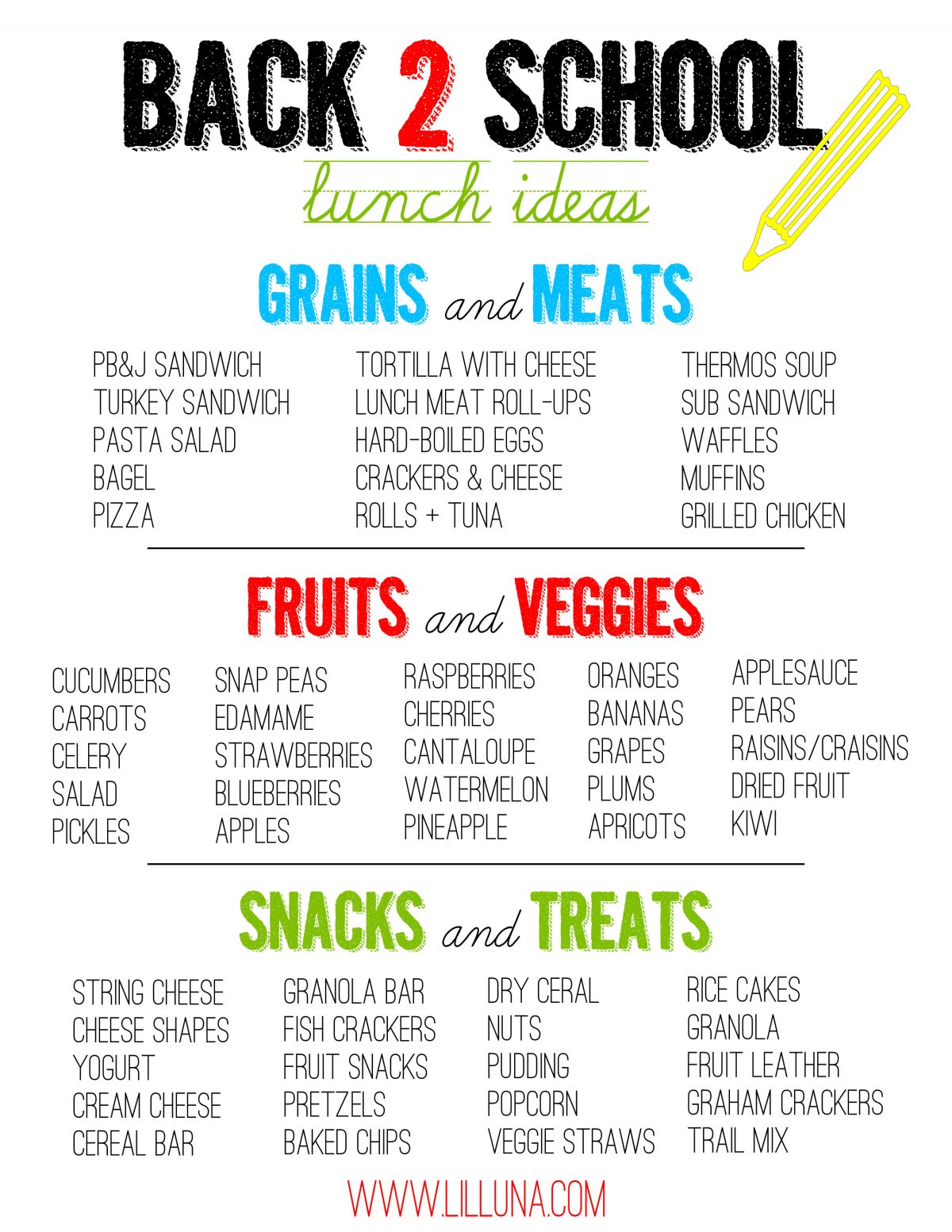 Back-to-School lunch ideas