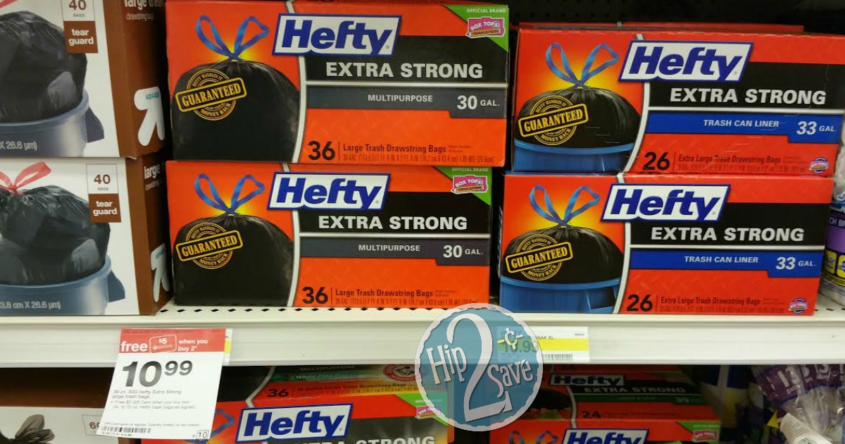 Target Nice Buys on Hefty Trash Bags & Slider Storage Bags
