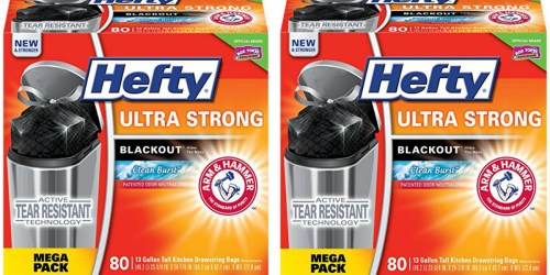 Amazon: Hefty Ultra Strong Blackout 80-Count Kitchen Trash Bags Only $10.17 Shipped